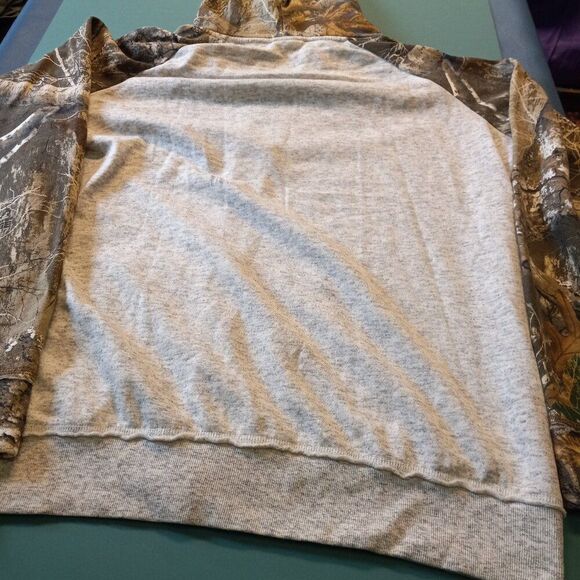 Realtree Camo Sleeves XL Lightweight Hooded Zipper Front pockets Sweatshirt - Picture 7 of 7